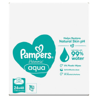 Pampers Harmonie Aqua chusteczki nawilżane dla dzieci, 24 x 48 szt.