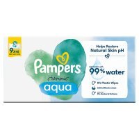Pampers Harmonie Aqua chusteczki nawilżane dla dzieci, 9 x 48 szt.