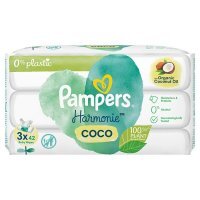 PAMPERS Harmonie Coco Chusteczki nawilżane 3 x 42 szt.