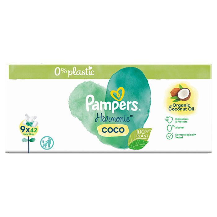 PAMPERS Harmonie Coco Chusteczki nawilżane 9 x 42 szt.
