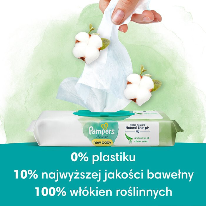Pampers Harmonie New Baby chusteczki nawilżane, 24 x 46 szt.