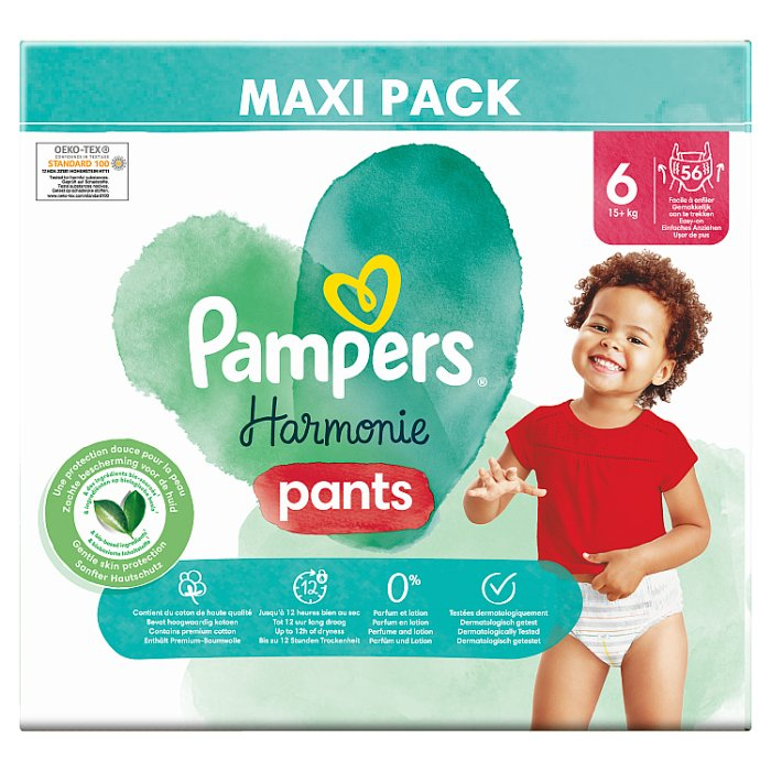 Pampers Harmonie Pants 6 ExLarge (15+ kg), 56 szt.