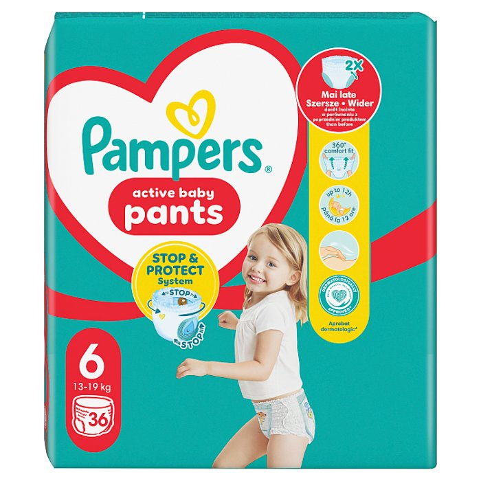Pampers Pants 6 pieluchomajtki rozmiar (14-19kg), 36 szt.