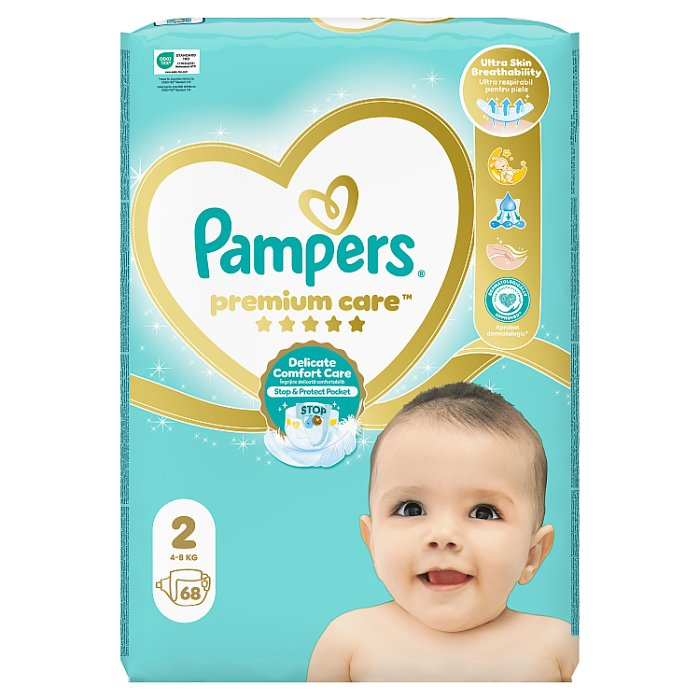 Pampers Premium Care Mini 2 (4-8kg) 68 szt.