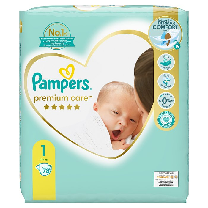 Pampers Premium Care Newborn 1 (2-5kg) 78 szt.