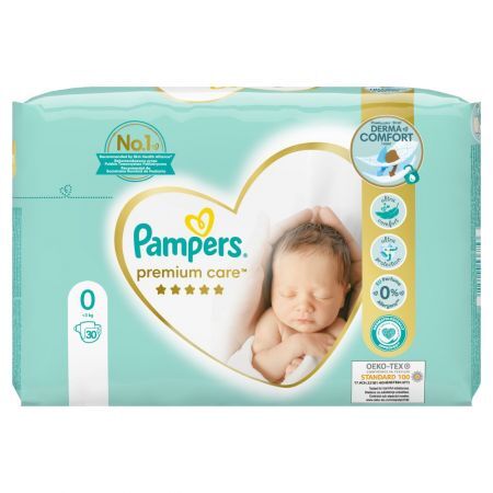 Pampers Premium Care Newborn 30 sztuk poniżej 3kg