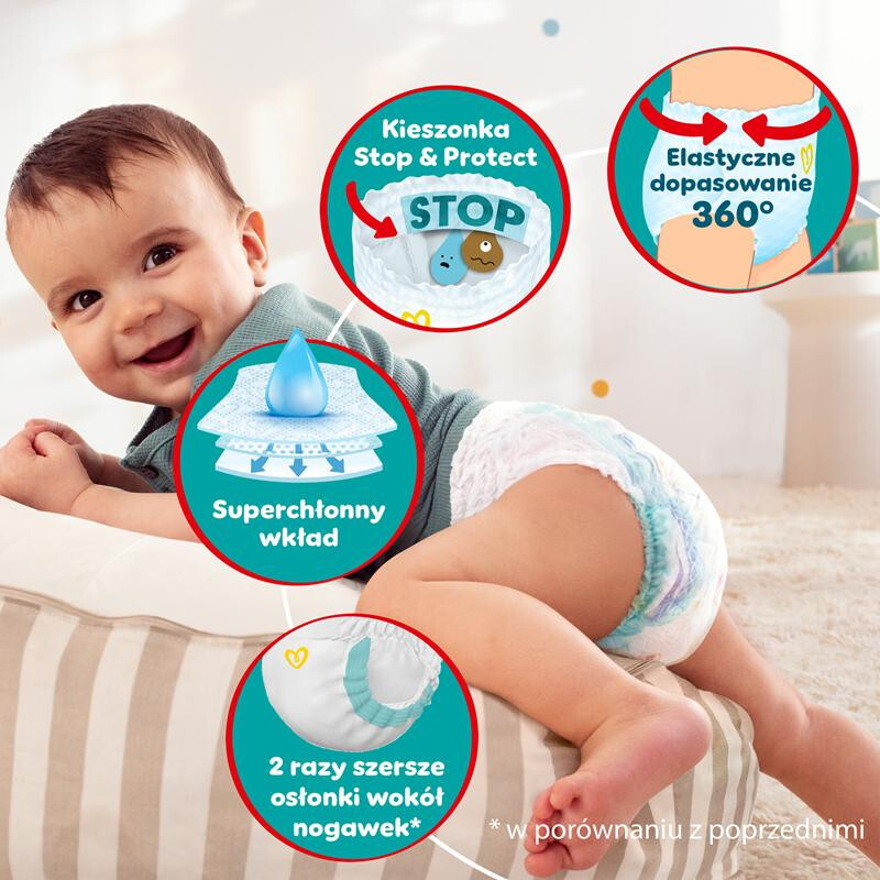 Pampers Premium Care Pants 4 pieluchomajtki (9-15 kg), 114 szt.