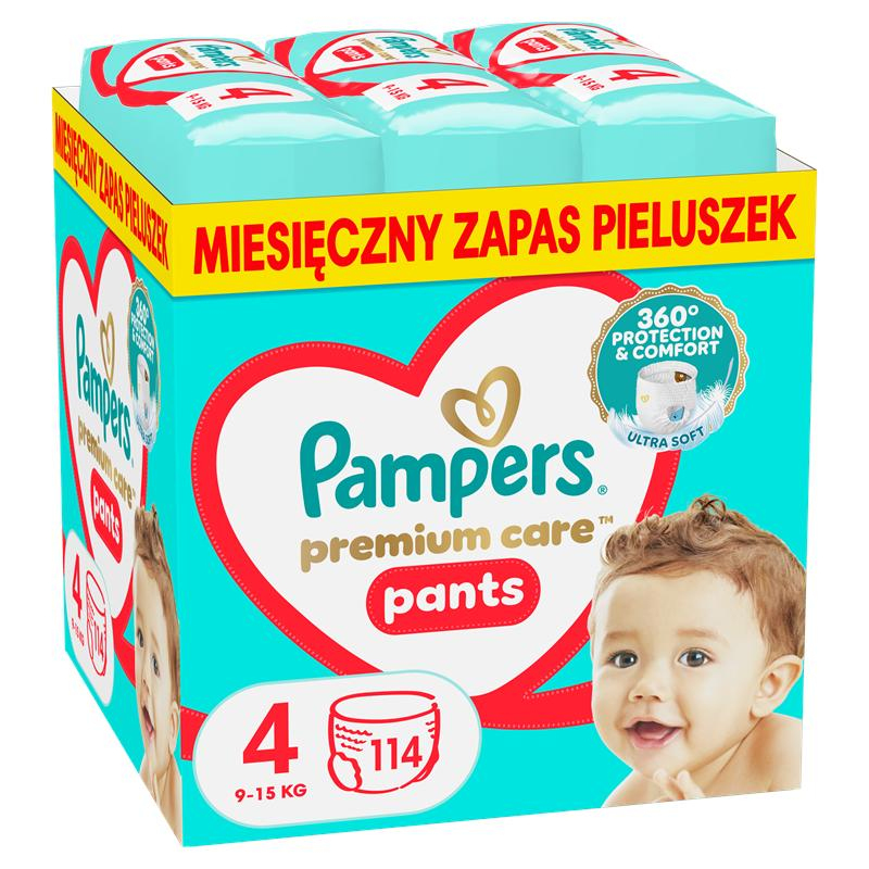Pampers Premium Care Pants 4 pieluchomajtki (9-15 kg), 114 szt.