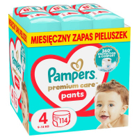 Pampers Premium Care Pants 4 pieluchomajtki (9-15 kg), 114 szt.