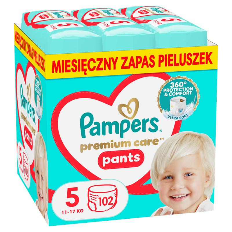Pampers Premium Care Pants Junior 5 pieluchomajtki (11-17 kg), 102 szt.