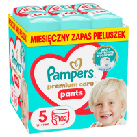 Pampers Premium Care Pants Junior 5 pieluchomajtki (11-17 kg), 102 szt.