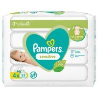 PAMPERS Sensitive Chusteczki nawilżane 4 x 52 szt.