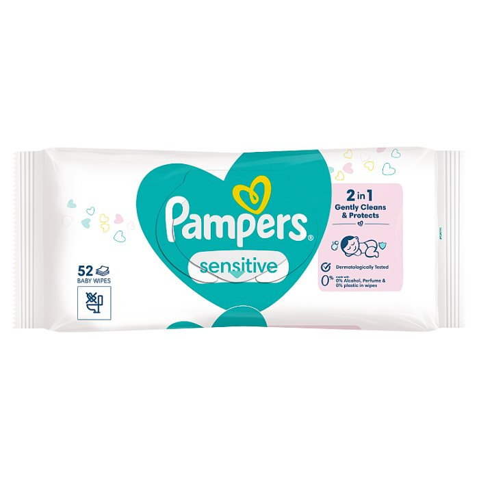 PAMPERS Sensitive Chusteczki nawilżane 52 szt.