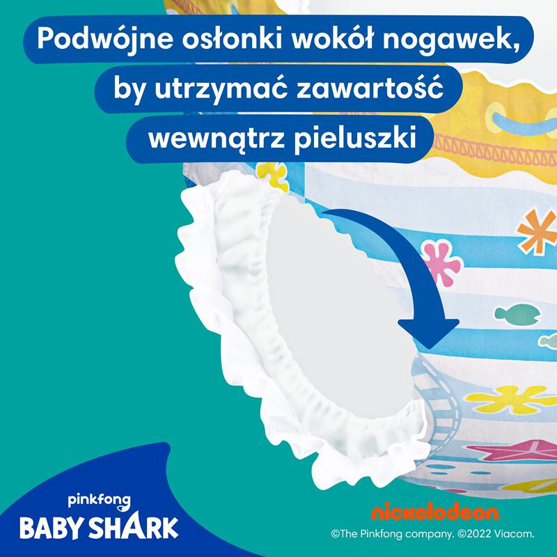 Pampers Splashers Baby Shark 3 pieluchomajtki do pływania (6-11 kg), 12 szt.