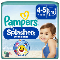 Pampers Splashers Baby Shark 4 pieluchomajtki do pływania (9-15 kg), 11 szt.