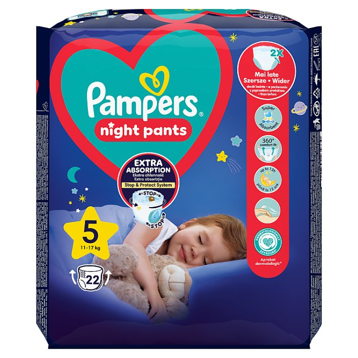 Pampers VP Night Pants Junior 5 22 sztuki