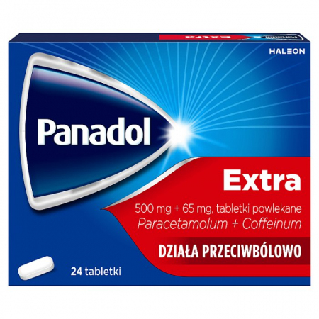Panadol Extra tabletki przeciwbólowe i przeciwgorączkowe, 24 szt.