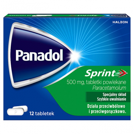 Panadol Sprint 500 mg 12 tabletek powlekanych