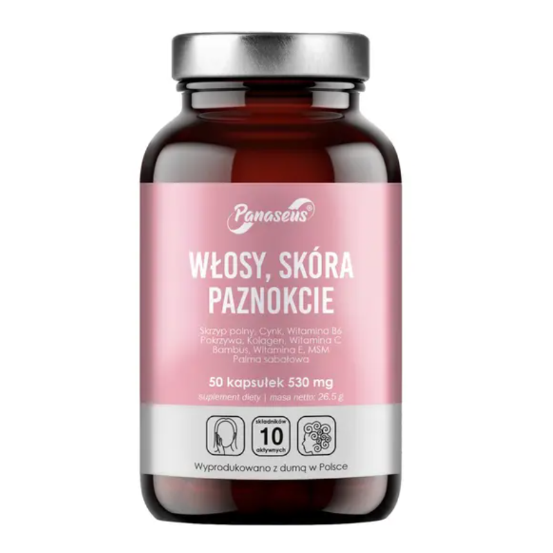 Panaseus Włosy, skóra, paznokcie kapsułki, 50 szt.