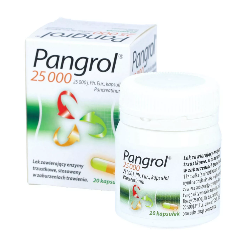 Pangrol 25 000 kapsułki, 20 szt.