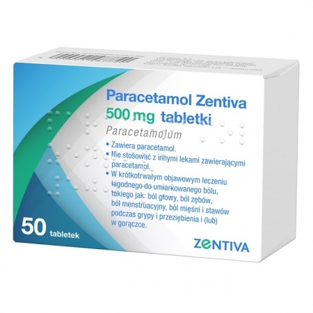 Paracetamol Zentiva 500 mg 50 tabletek