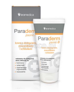 PARADERM PSORIC D krem z dziegciem, mocznikiem i ichtiolem 85 g / Łuszczyca