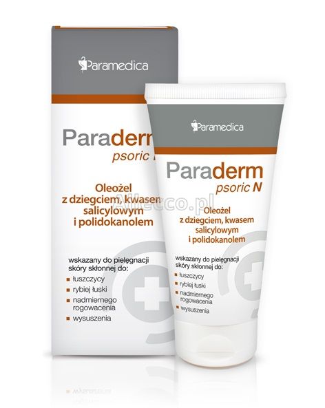 Paraderm Psoric N oleożel z dziegciem, kwasem salicylowym i polidokanolem, 85 g