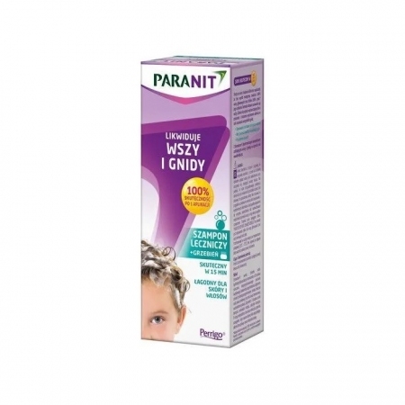 Paranit Szampon leczniczy na wszy i gnidy, 200 ml + grzebień na wszawicę, 1 szt.