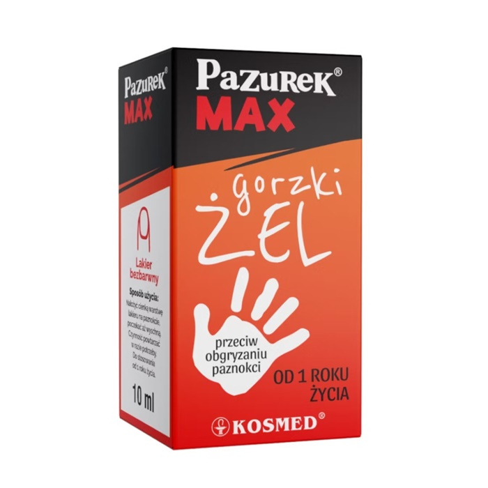 Pazurek Max gorzki żel przeciw obgryzaniu paznokci, 10 ml