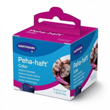 Peha-haft Color Blue Opaska podtrzymująca 4 cm x 4 m