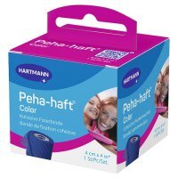 Peha-haft Color Blue Opaska podtrzymująca 4 cm x 4 m