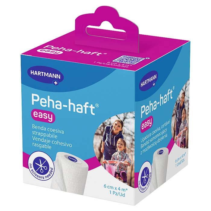Peha-haft easy bandaż 6 cm x 4 m biały, 1 szt.