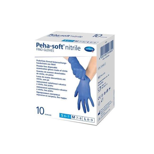 Peha-Soft Nitrile Fino Rękawice bezpudrowe, niejałowe roz. S 10 szt.