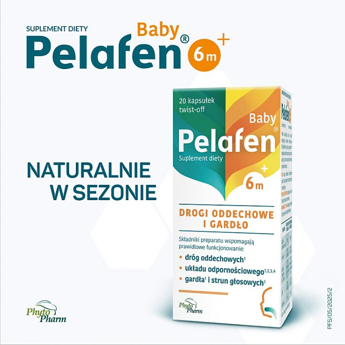 Pelafen Baby 6 m+ kapsułki twist-off, 20 szt.