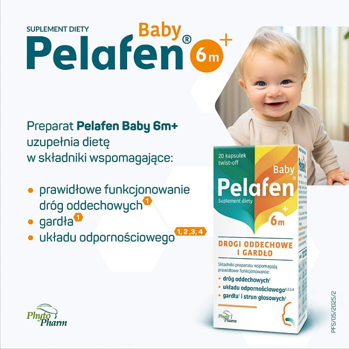 Pelafen Baby 6 m+ kapsułki twist-off, 20 szt.