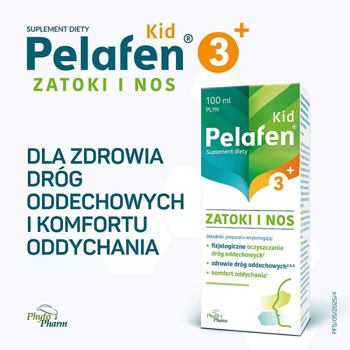 Pelafen Kid 3+ Zatoki i nos syrop 100 ml