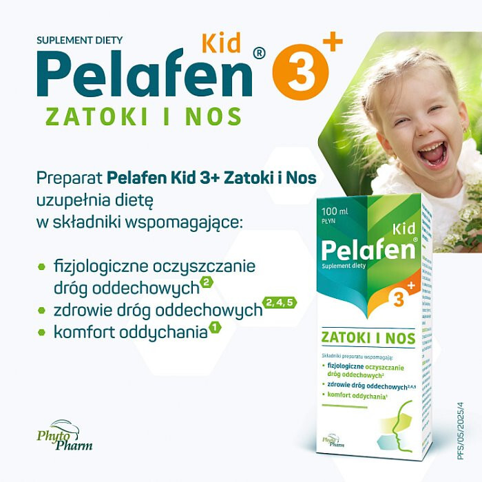 Pelafen Kid 3+ Zatoki i nos syrop 100 ml