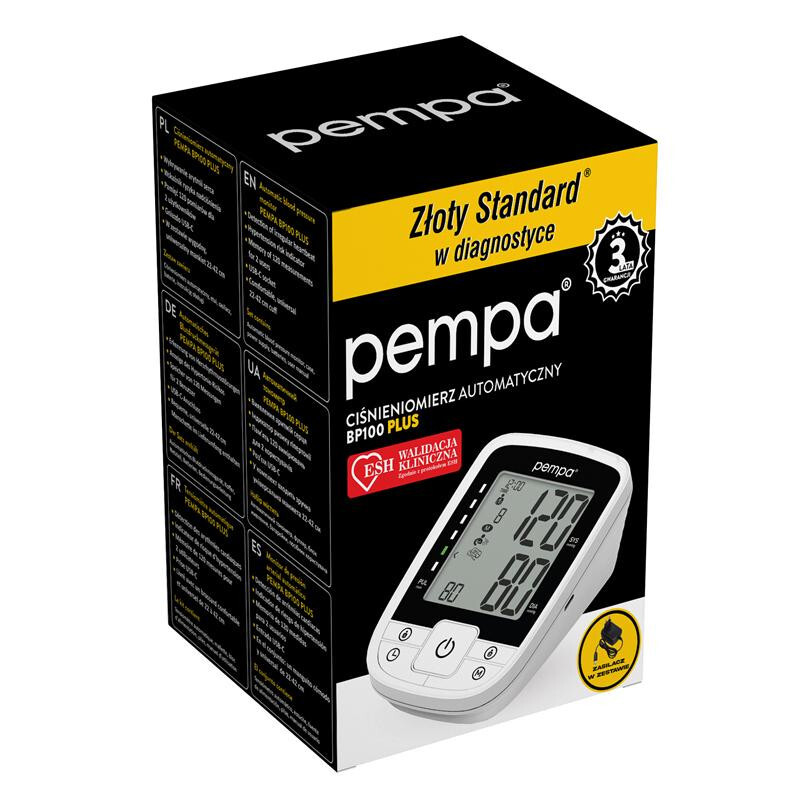 Pempa BP 100 Plus Ciśnieniomierz automatyczny naramienny + zasilacz, 1 szt.