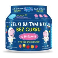 Peppa Pig Żelki Witaminki dla dzieci o smaku owocowym bez cukru, 90 g