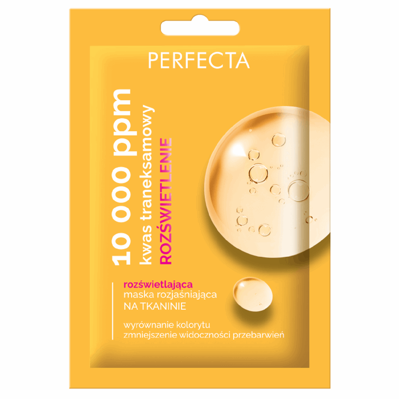 Perfecta 10000 ppm Rozświetlająca maska rozjaśniająca do twarzy na tkaninie, 20 ml