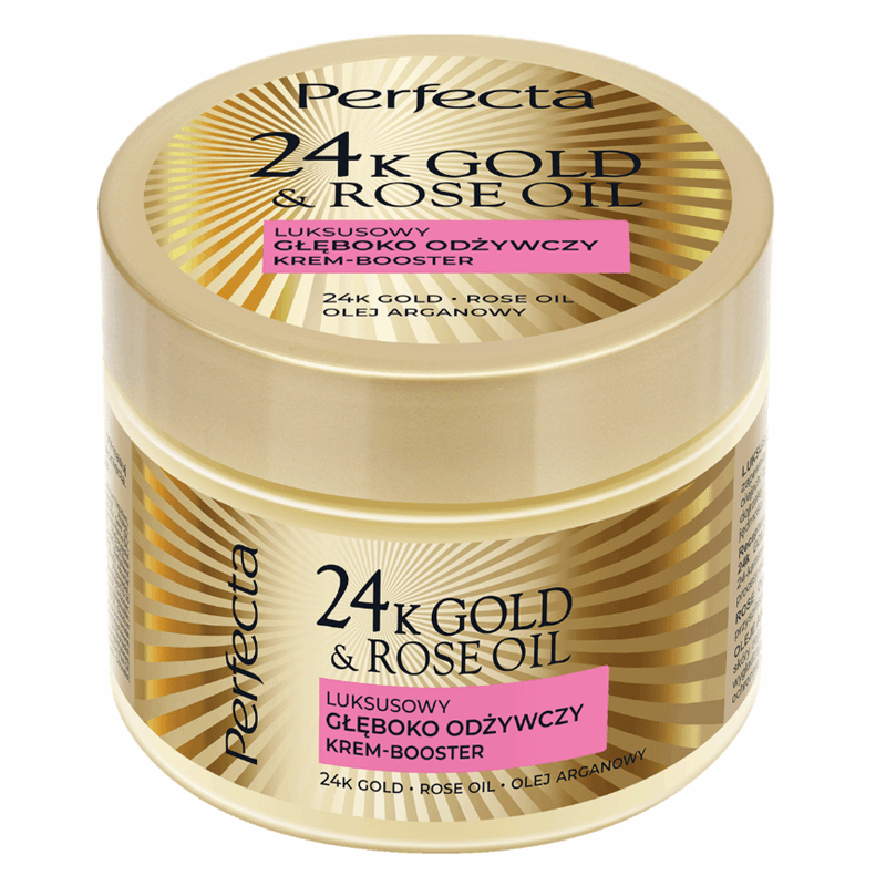 Perfecta 24K Gold & Rose Oil Luksusowy głęboko odżywczy krem-booster, 300 ml