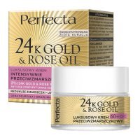 Perfecta 24K Gold & Rose Oil Luksusowy krem 60+ przeciwzmarszczkowy, 50 ml