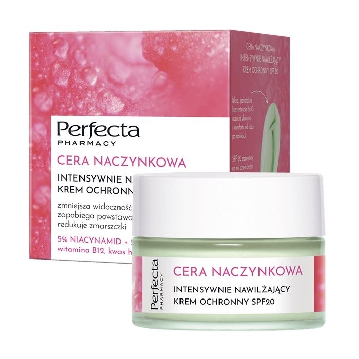 Perfecta Cera Naczynkowa krem intensywnie nawilżający ochronny SPF20, 50 ml