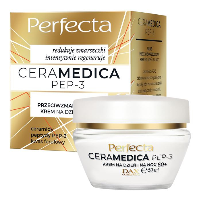 Perfecta Ceramedica PEP-3 silnie przeciwzmarszczkowy krem 60+ na dzień i noc, 50 ml