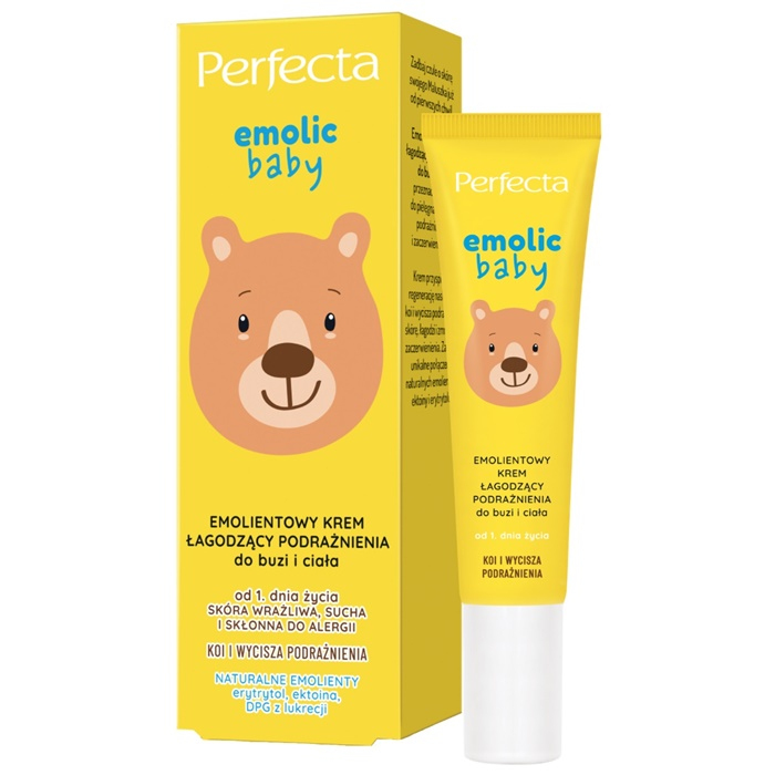 Perfecta Emolic Baby krem łagodzący na podrażnienia buzi i ciała, 20 ml