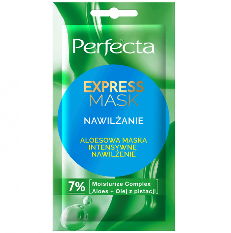 Perfecta Express Mask Aloesowa maska intensywnie nawilżająca, 8 ml