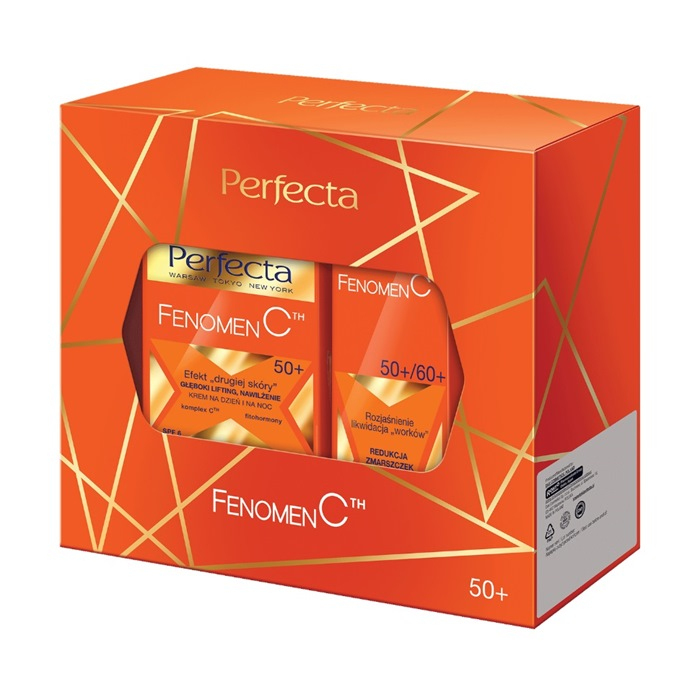 Perfecta Fenomen C Zestaw 50+ krem na dzień i na noc, 50 ml + krem pod oczy i na powieki, 15 ml