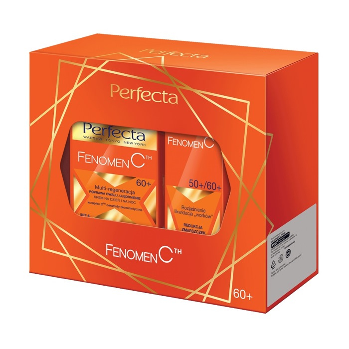 Perfecta Fenomen C Zestaw 60+ krem na dzień i na noc, 50 ml + krem pod oczy i na powieki, 15 ml
