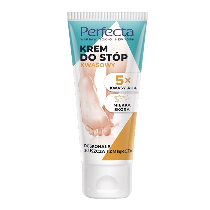 Perfecta Kwasowy krem-maska do stóp 5 x kwasy AHA, 80 ml