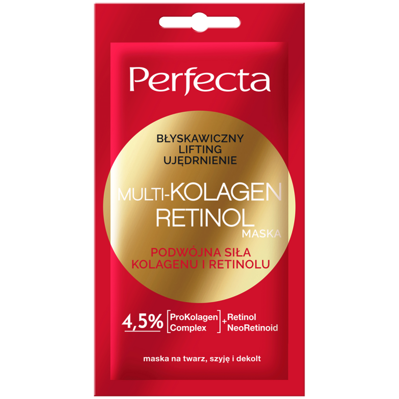 Perfecta Multi-Kolagen Retinol Maska błyskawicznie liftingująca i ujędrniająca, 8 ml